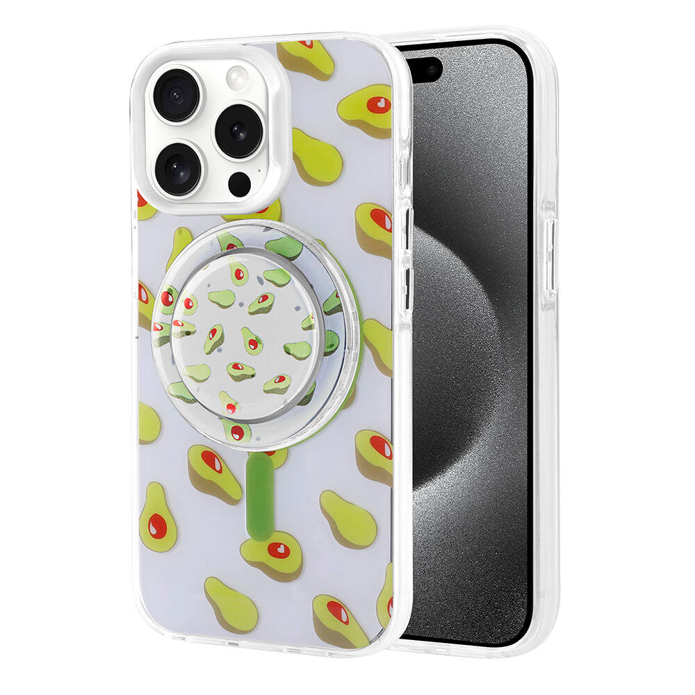 Apple iPhone 15 Pro Max Kılıf M-safe Şarj Özellikli Tak-Çıkar Pop Soketli Zore Tiktok Kapak Mavi