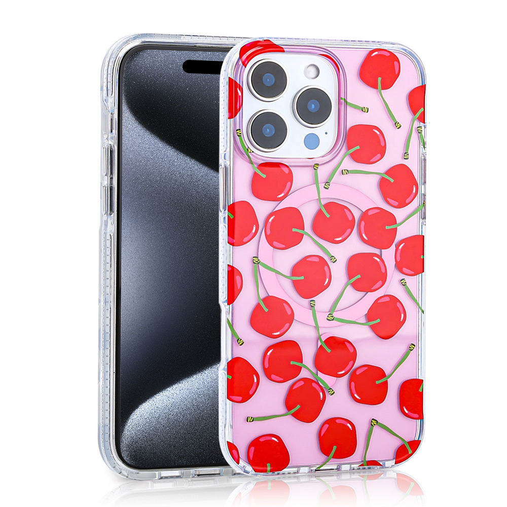 Apple iPhone 15 Pro Max Kılıf M-safe Şarj Özellikli Zore Stilo Kapak Pembe