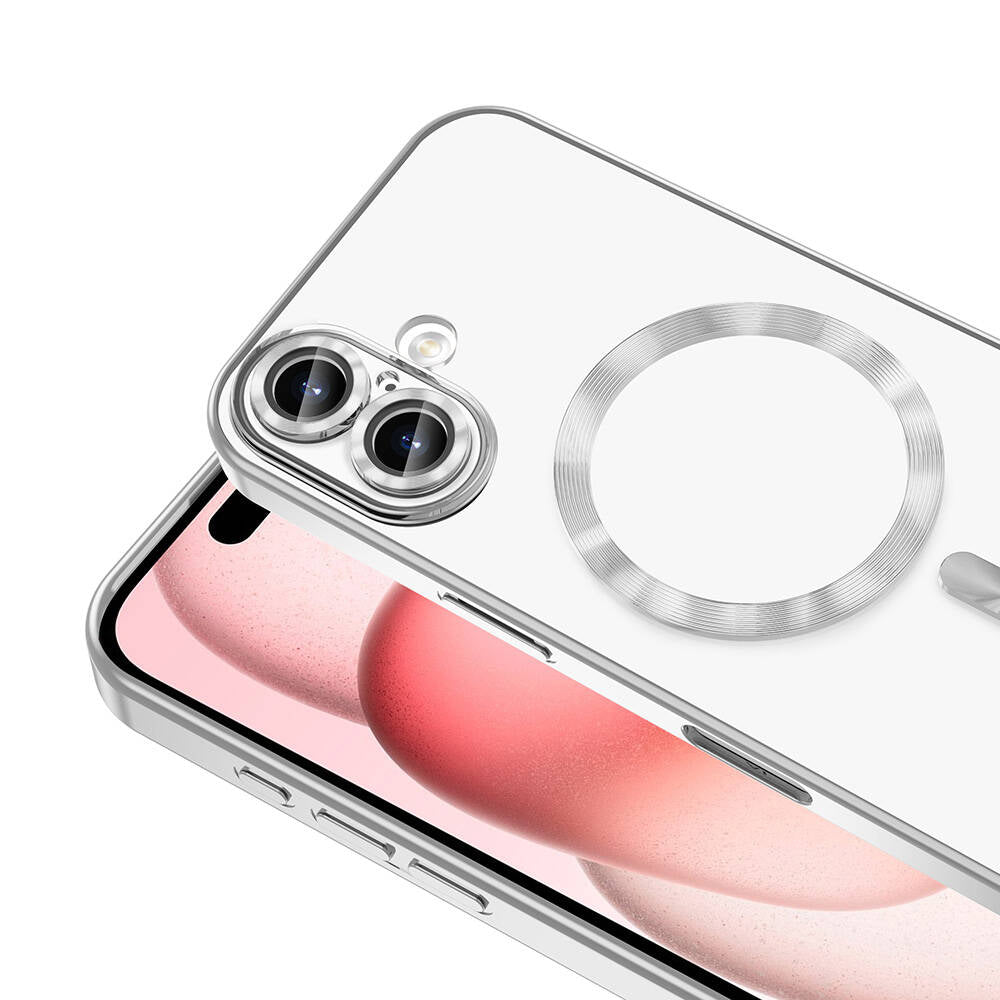Apple iPhone 16 Kılıf Kamera Korumalı M-safe Wireless Şarj Özellikli Zore Demre Kapak Gold