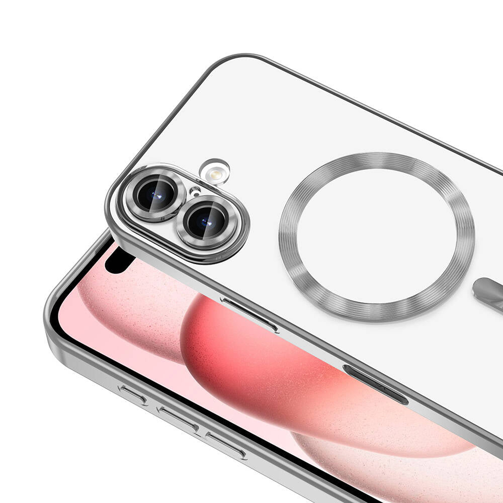 Apple iPhone 16 Kılıf Kamera Korumalı M-safe Wireless Şarj Özellikli Zore Demre Kapak Derin Mor