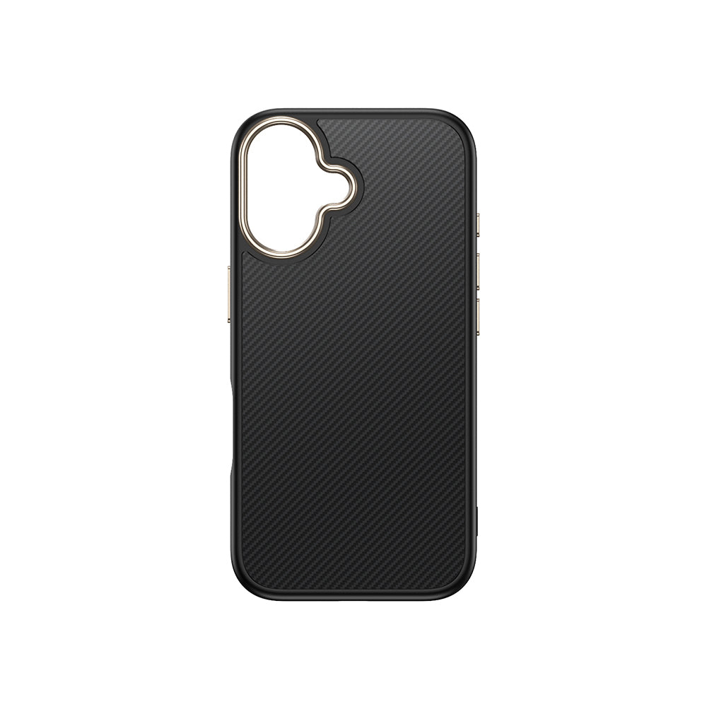 Apple iPhone 16 Kılıf M-safe Şarj Özellikli Karbon Fiber Görünümlü Zore Antina Kapak Mavi