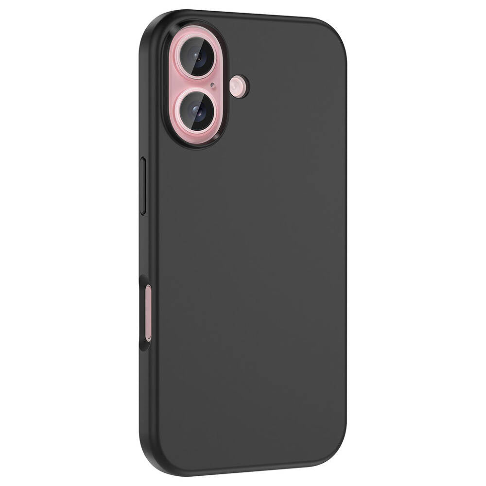 Apple iPhone 16 Kılıf M-safe Şarj Özellikli Sıvı Teknolojili Silinebilir Sert Zore Kivi Kapak Rose Gold