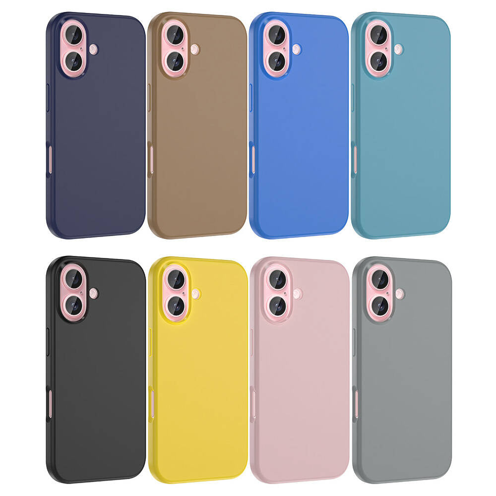 Apple iPhone 16 Kılıf M-safe Şarj Özellikli Sıvı Teknolojili Silinebilir Sert Zore Kivi Kapak Lacivert