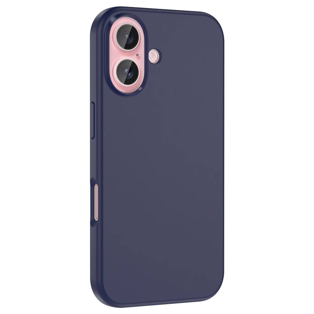 Apple iPhone 16 Kılıf M-safe Şarj Özellikli Sıvı Teknolojili Silinebilir Sert Zore Kivi Kapak Rose Gold
