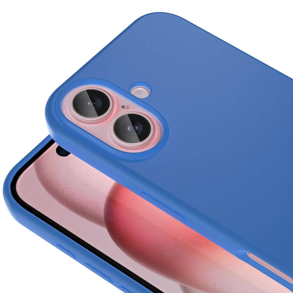 Apple iPhone 16 Kılıf M-safe Şarj Özellikli Sıvı Teknolojili Silinebilir Sert Zore Kivi Kapak Lacivert