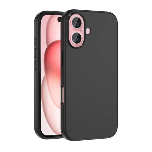 Apple iPhone 16 Kılıf M-safe Şarj Özellikli Sıvı Teknolojili Silinebilir Sert Zore Kivi Kapak Siyah