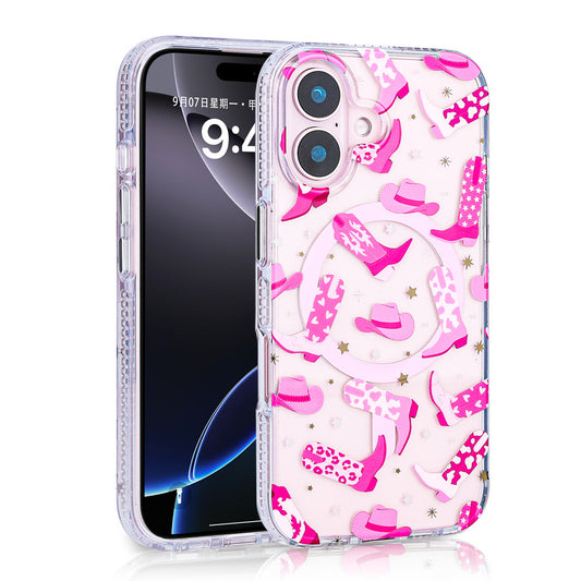 Apple iPhone 16 Kılıf M-safe Şarj Özellikli Zore Stilo Kapak Pembe