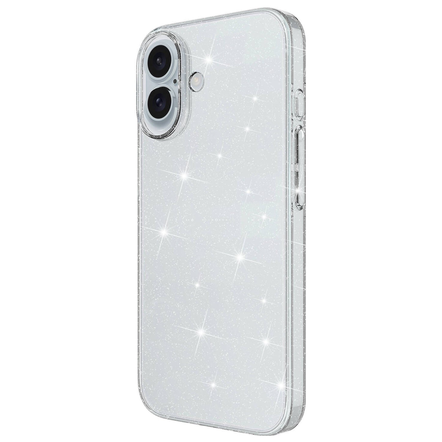 Apple iPhone 16 Kılıf Parlayan Simli Şeffaf Zore Redos Kapak Şeffaf