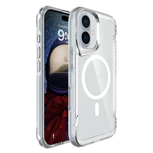 Apple iPhone 16 Kılıf Zore M-safe Şarj Özellikli T-Max M-safe Kapak Şeffaf