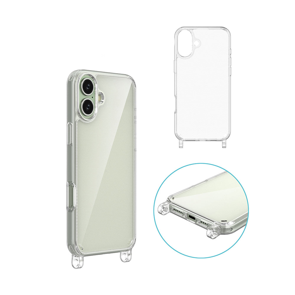 Apple iPhone 16 Kılıf Zore X-Rop Kapak Şeffaf