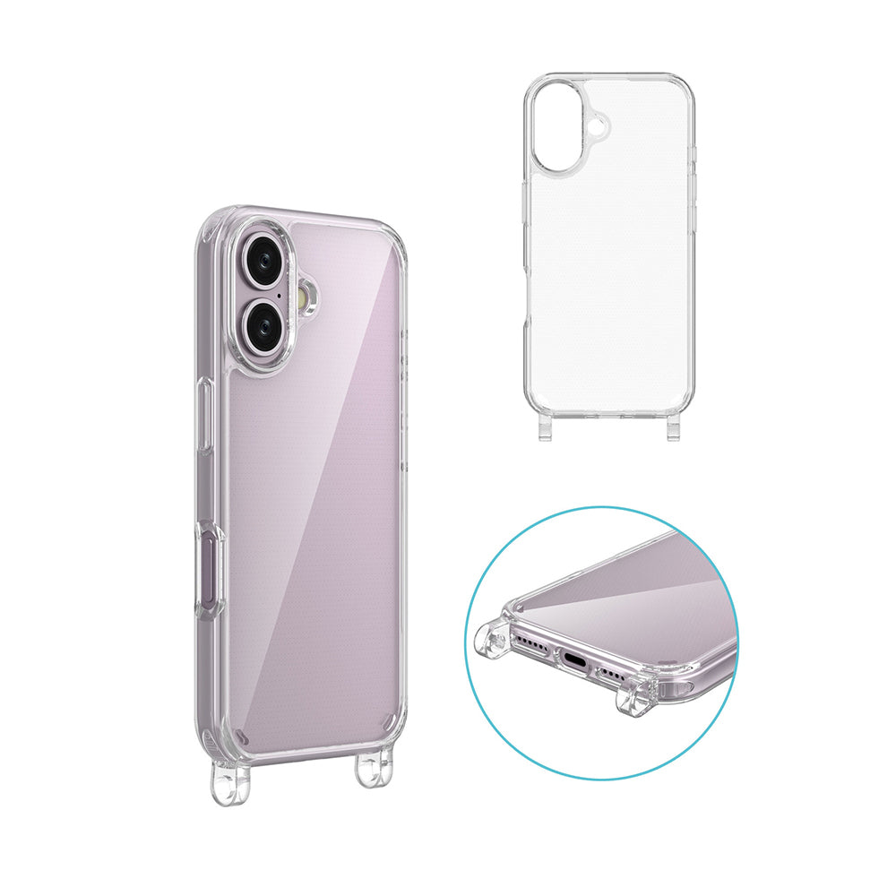 Apple iPhone 16 Kılıf Zore X-Rop Kapak Şeffaf