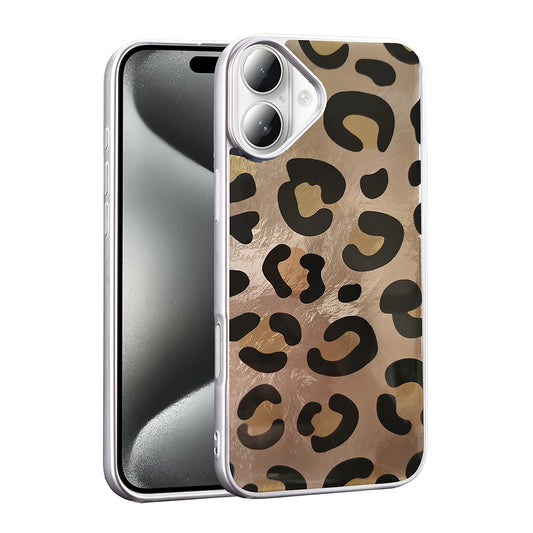 Apple iPhone 16 Plus Kılıf Desenli Zore Mep Kapak Gold Leopar