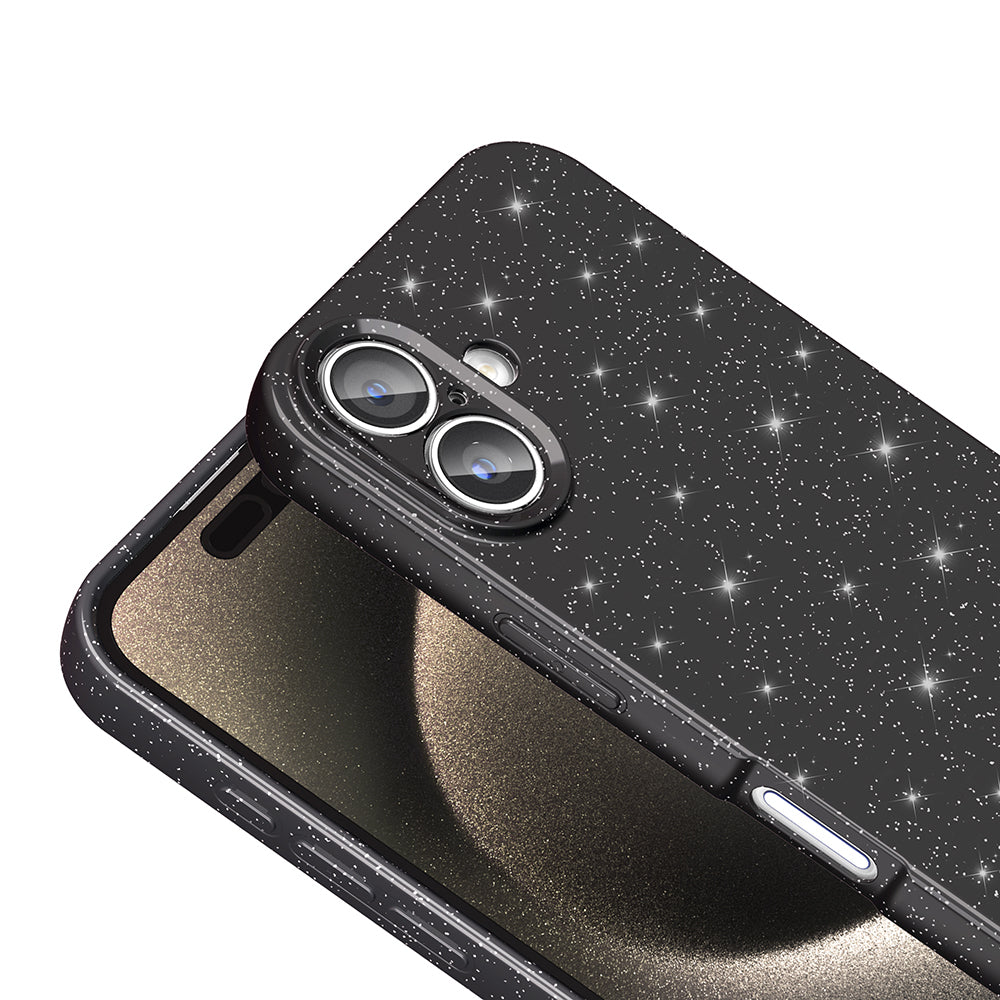 Apple iPhone 16 Plus Kılıf Kamera Korumalı Simli Lüks Zore Koton Kapak Açık Pembe