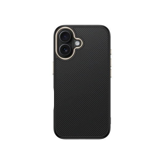 Apple iPhone 16 Plus Kılıf M-safe Şarj Özellikli Karbon Fiber Görünümlü Zore Antina Kapak Siyah