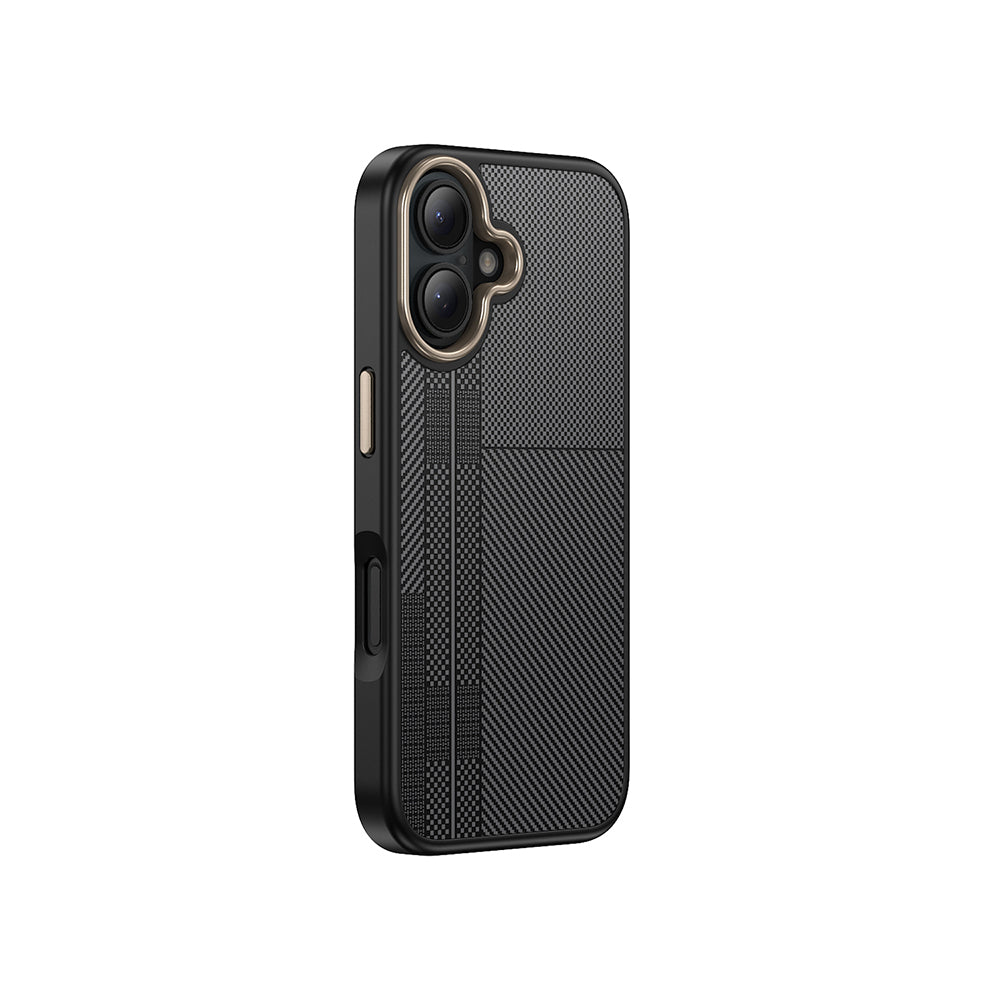 Apple iPhone 16 Plus Kılıf M-safe Şarj Özellikli Karbon Fiber Görünümlü Zore Antina Kapak Gri