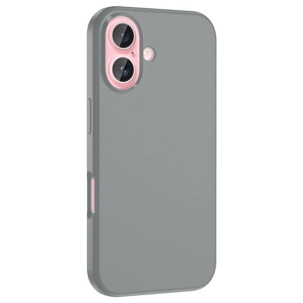 Apple iPhone 16 Plus Kılıf M-safe Şarj Özellikli Sıvı Teknolojili Silinebilir Sert Zore Kivi Kapak Desert Titanyum
