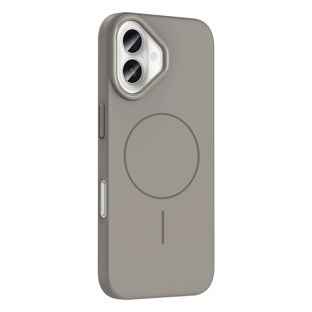 Apple iPhone 16 Plus Kılıf M-safe Şarj Özellikli Zore Ruby Sert Kapak Siyah