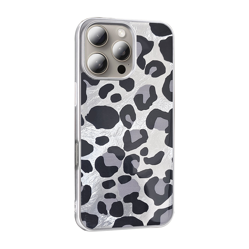 Apple iPhone 16 Pro Max Kılıf Desenli Zore Mep Kapak Gold Leopar
