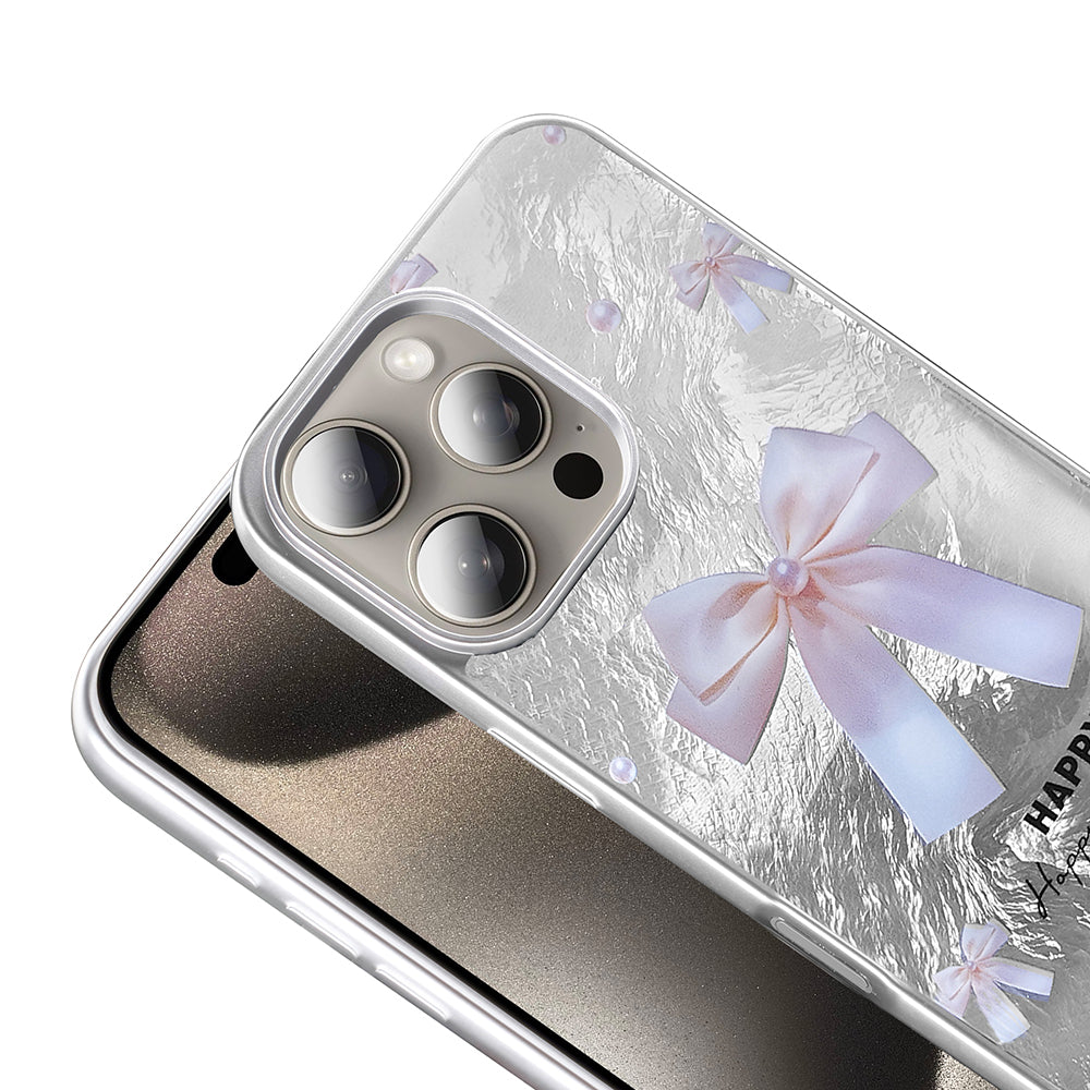 Apple iPhone 16 Pro Max Kılıf Desenli Zore Mep Kapak Gri Leopar