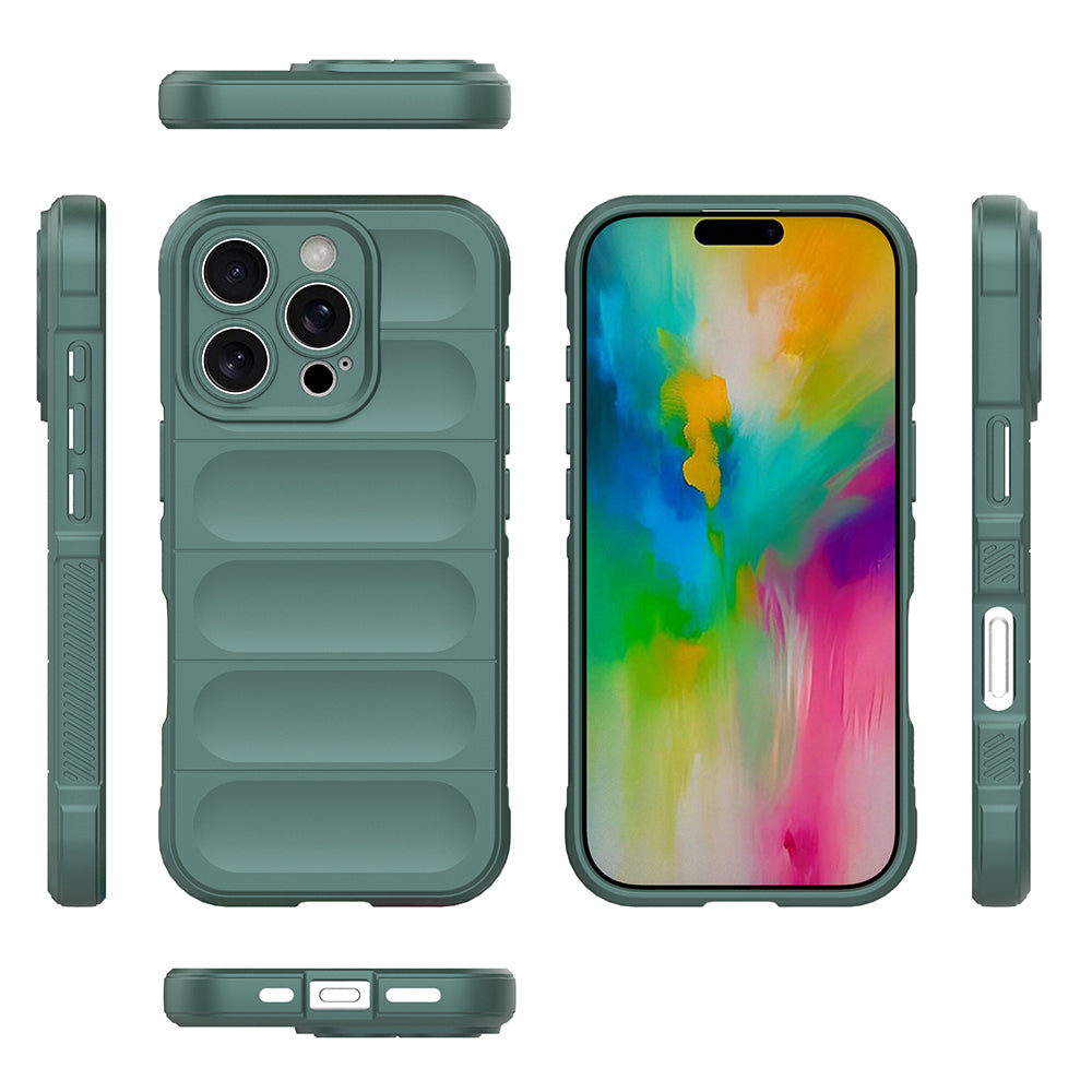 Apple iPhone 16 Pro Max Kılıf Esnek TPU Oyuklu Arka Yüzey Tasarımlı Zore Etnik Silikon Kapak Siyah