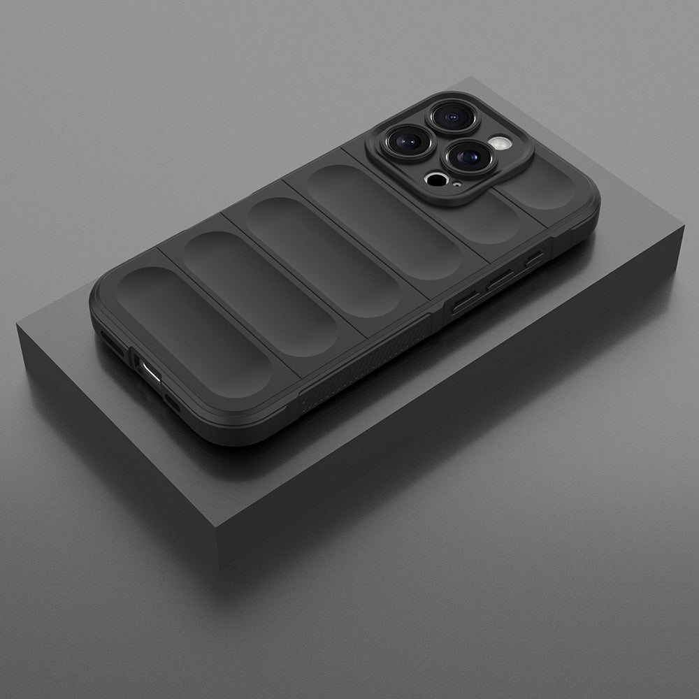 Apple iPhone 16 Pro Max Kılıf Esnek TPU Oyuklu Arka Yüzey Tasarımlı Zore Etnik Silikon Kapak Koyu Yeşil
