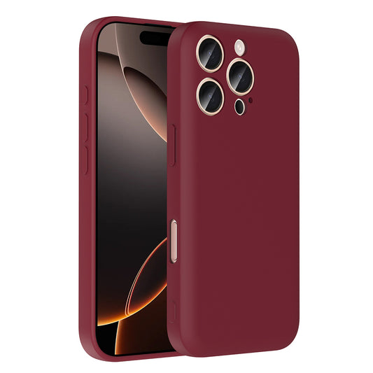 Apple iPhone 16 Pro Max Kılıf Kamera Korumalı Kartlık Hazneli Zore Vitra Kapak Mürdüm