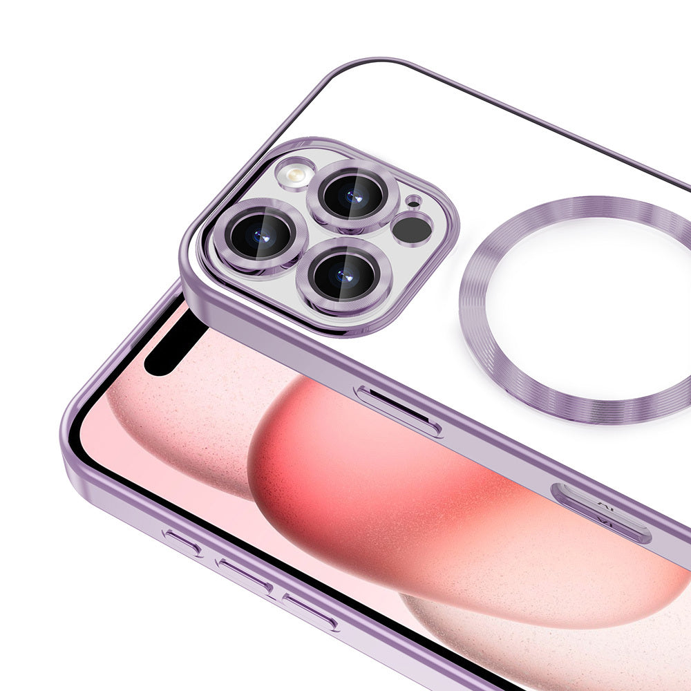 Apple iPhone 16 Pro Max Kılıf Kamera Korumalı M-safe Wireless Şarj Özellikli Zore Demre Kapak Gold