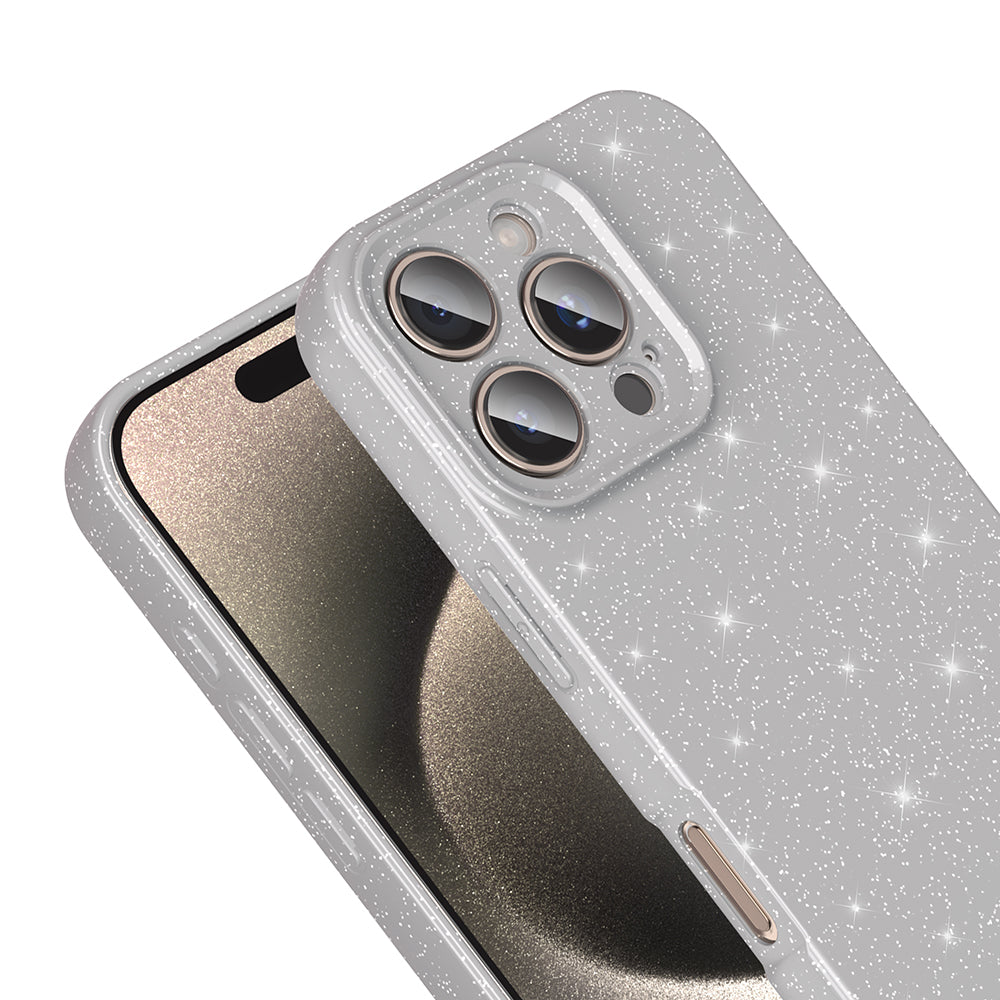 Apple iPhone 16 Pro Max Kılıf Kamera Korumalı Simli Lüks Zore Koton Kapak Siyah