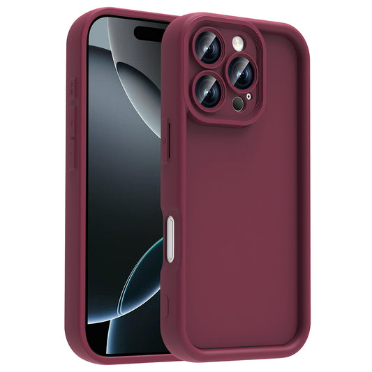Apple iPhone 16 Pro Max Kılıf Kamera Korumalı Zore Ananas Kapak Mürdüm