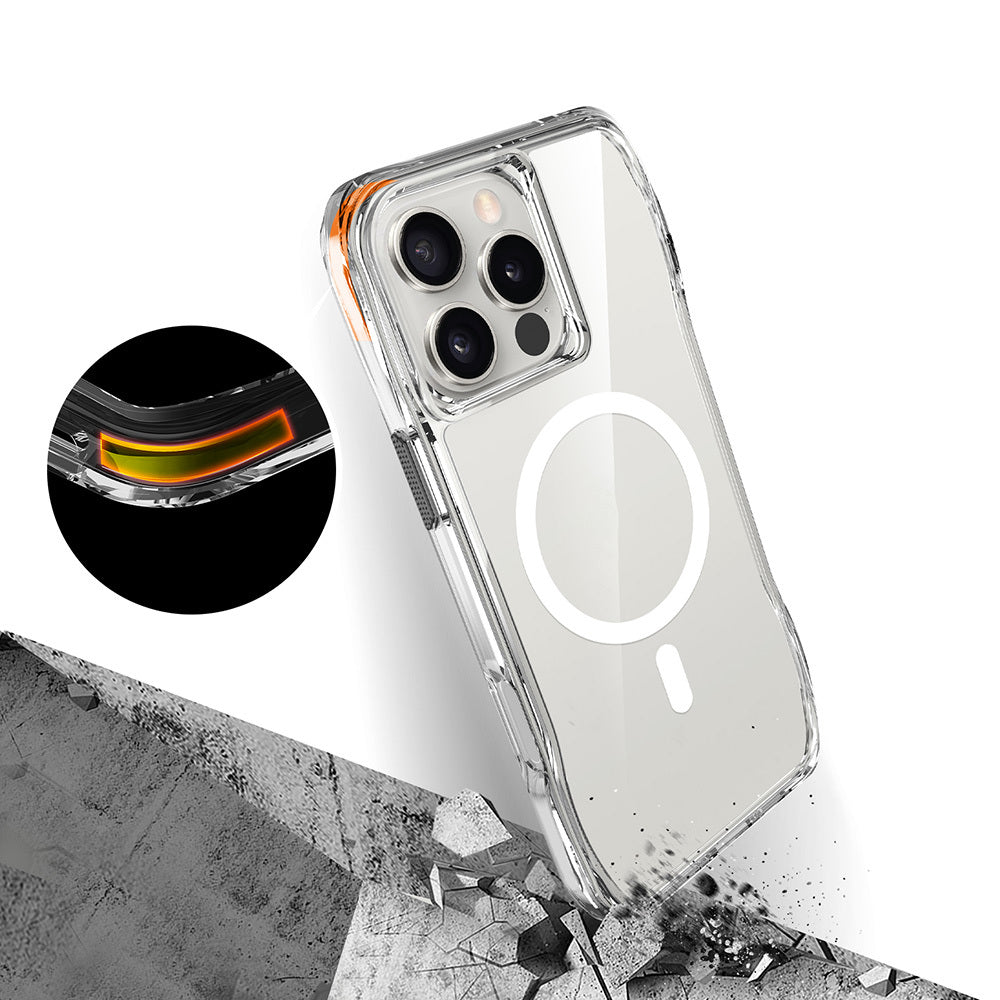 Apple iPhone 16 Pro Max Kılıf M-safe Şarj Özellikli Airbagli Şeffaf Zore İncek Kapak Şeffaf