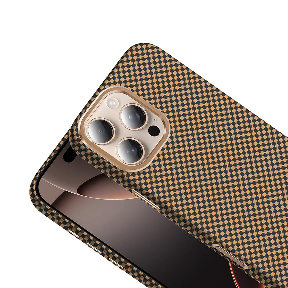 Apple iPhone 16 Pro Max Kılıf M-safe Şarj Özellikli Karbon Fiber Görünümlü Zore Gros Kapak Siyah