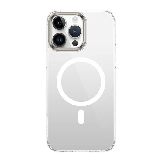 Apple iPhone 16 Pro Max Kılıf M-safe Şarj Özellikli Şeffaf Cam Arka Yüzey Zore G-Glass Kapak Şeffaf