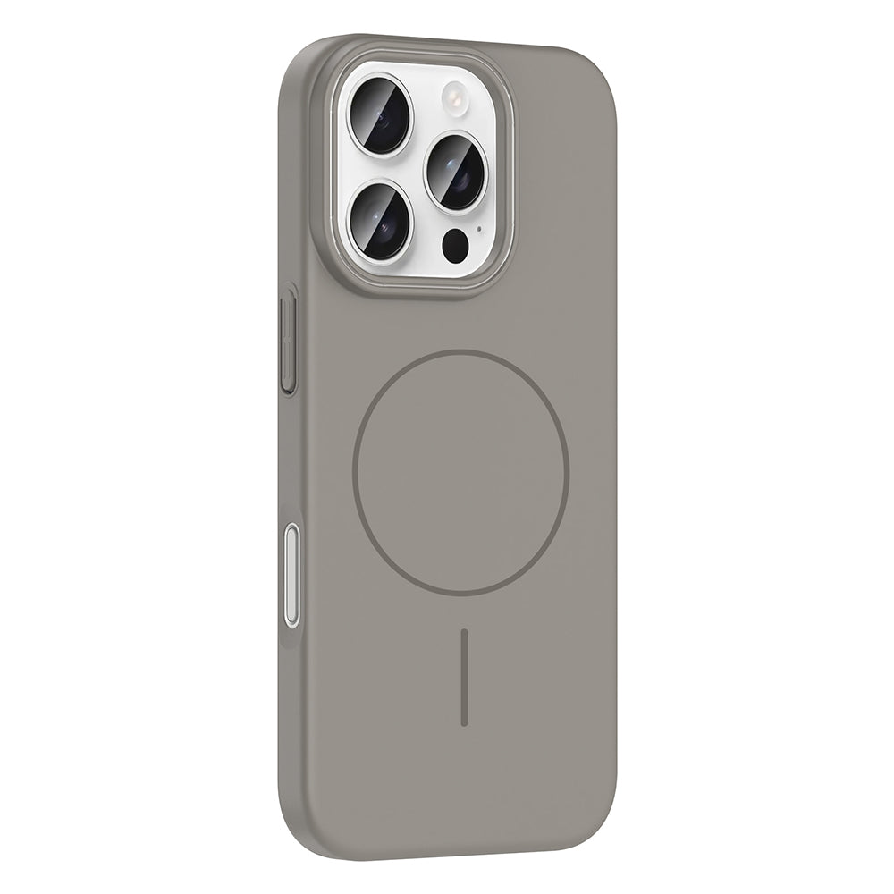 Apple iPhone 16 Pro Max Kılıf M-safe Şarj Özellikli Zore Ruby Sert Kapak Siyah