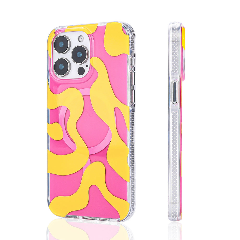 Apple iPhone 16 Pro Max Kılıf M-safe Şarj Özellikli Zore Stilo Kapak Pembe
