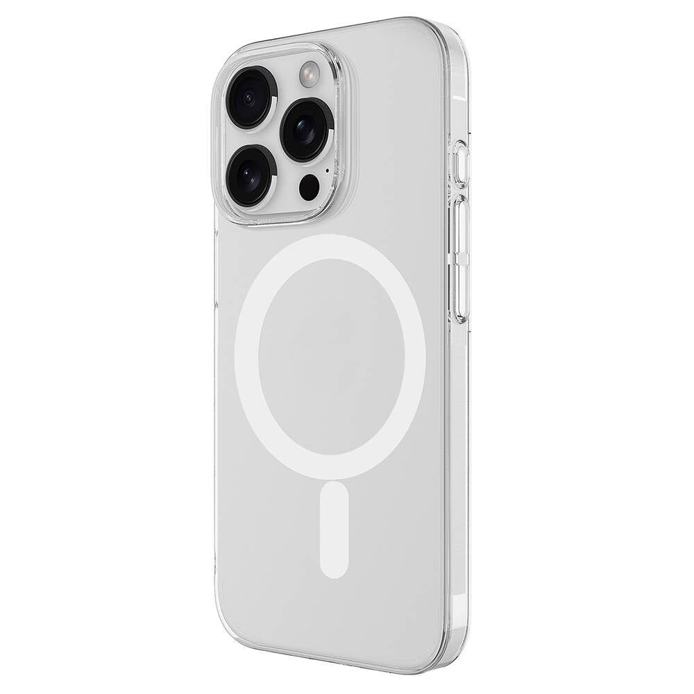 Apple iPhone 16 Pro Max Kılıf Zore M-safe Şarj Özellikli Şeffaf Tek Kamera Çerçeveli Porto Kapak Şeffaf