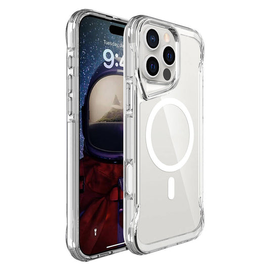 Apple iPhone 16 Pro Max Kılıf Zore M-safe Şarj Özellikli T-Max M-safe Kapak Şeffaf