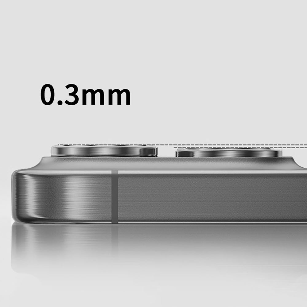 Apple iPhone 16 Pro Max Zore Mikro Kamera Lens Koruyucu Gri