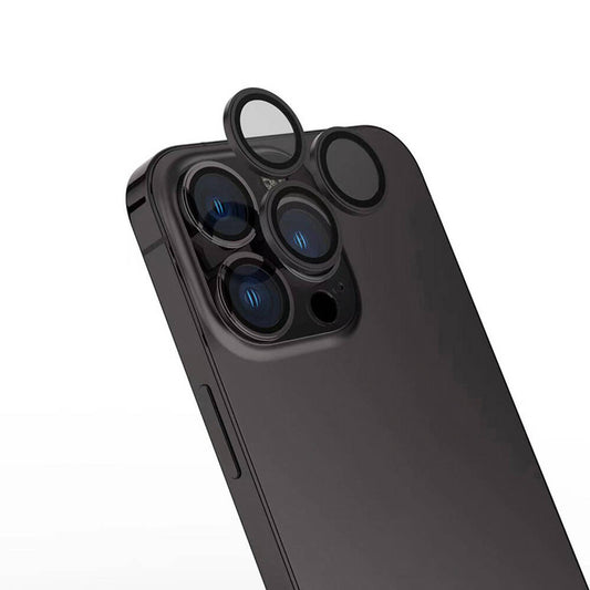 Apple iPhone 16 Pro Zore Safir CL-15 Parmak İzi Bırakmayan Anti-Reflective Kamera Lens Koruyucu Gri