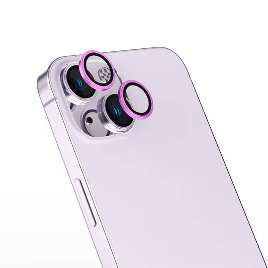 Apple iPhone 16 Zore Safir CL-15 Parmak İzi Bırakmayan Anti-Reflective Kamera Lens Koruyucu Pembe