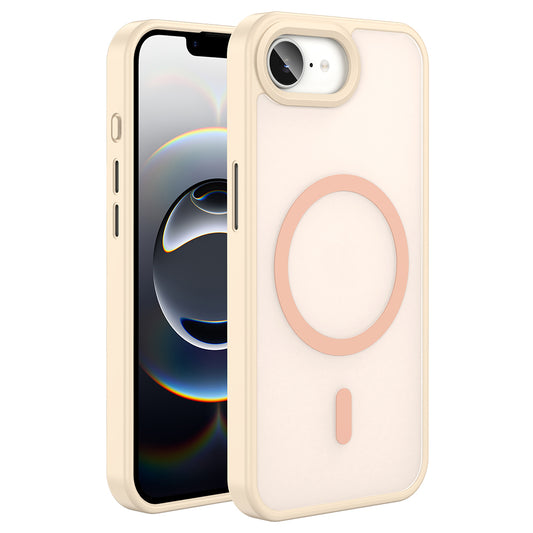 Apple iPhone 16E Kılıf M-safe Şarj Özellikli Mat Arka Yüzey Zore Sio Kapak Pembe