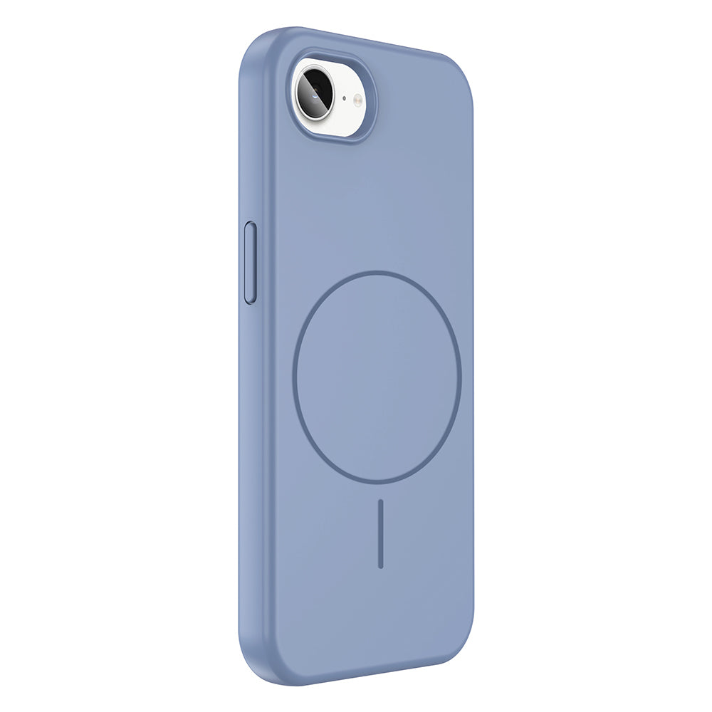 Apple iPhone 16E Kılıf M-safe Şarj Özellikli Sıvı Teknolojili Silinebilir Sert Zore Kivi Kapak Lavendery Gray