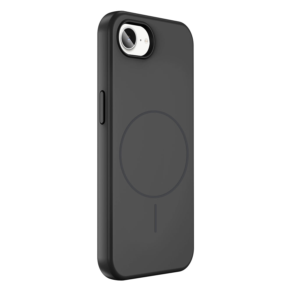Apple iPhone 16E Kılıf M-safe Şarj Özellikli Sıvı Teknolojili Silinebilir Sert Zore Kivi Kapak Lavendery Gray