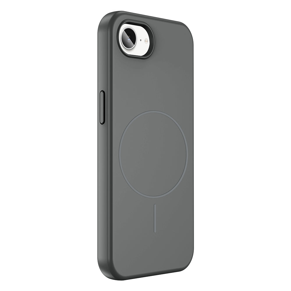 Apple iPhone 16E Kılıf M-safe Şarj Özellikli Sıvı Teknolojili Silinebilir Sert Zore Kivi Kapak Lavendery Gray