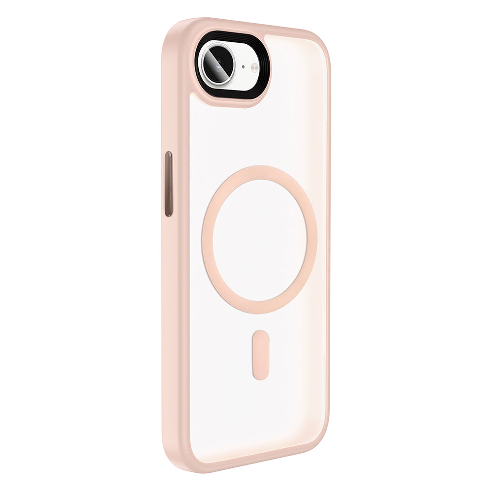 Apple iPhone 16E Kılıf Mat Arka Yüzey Wireless Şarj Özellikli Zore Flet M-safe Kapak Siyah