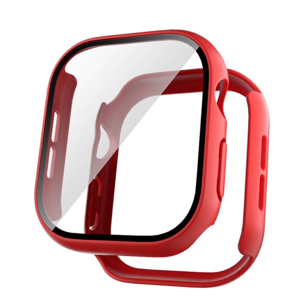 Apple Watch 10 42mm Sert PC Kasa ve Ekran Koruyucu Zore Watch Gard 35 Gümüş