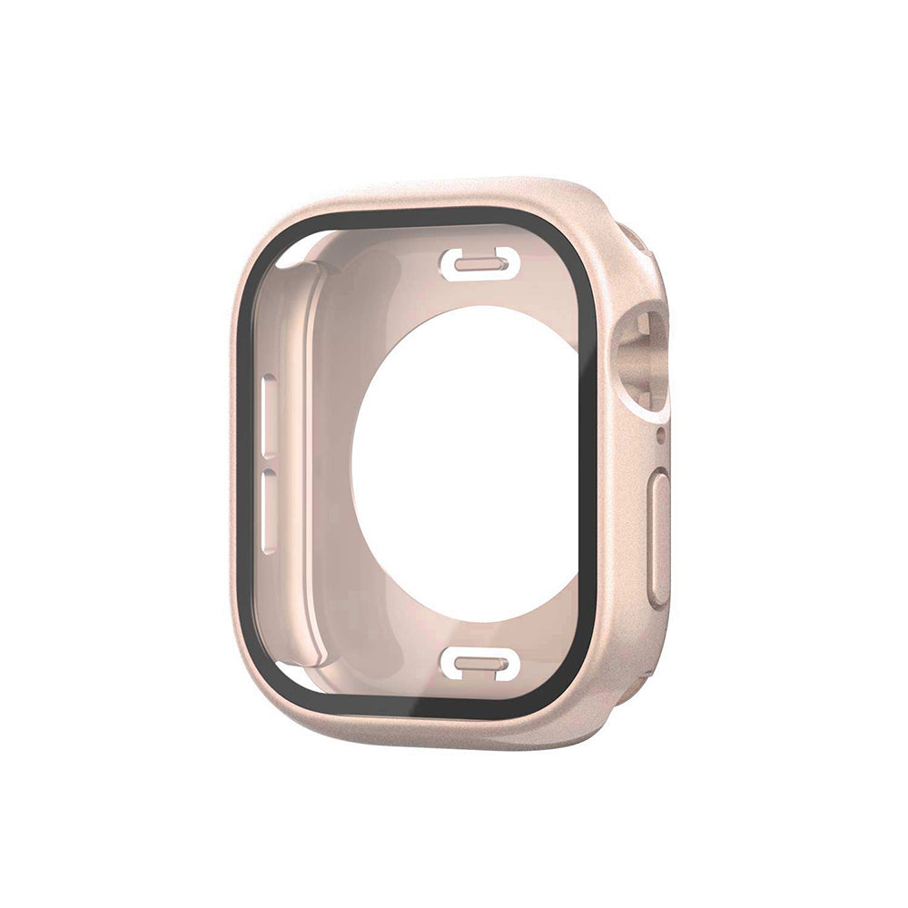 Apple Watch 10 46mm 360 Derece Korumalı Kasa ve Ekran Koruyucu Zore Watch Gard 12 Rose Gold