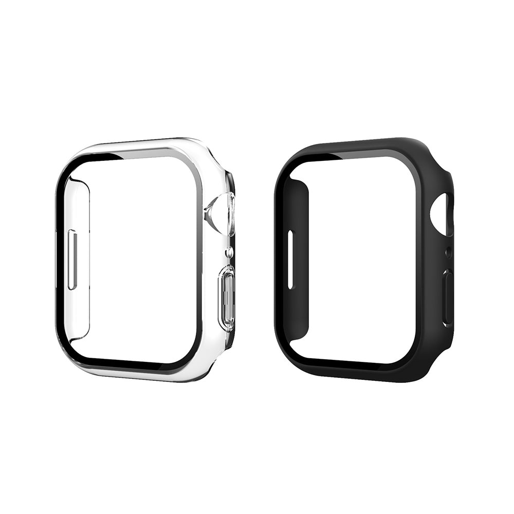 Apple Watch 10 46mm Şeffaf Kasa ve Ekran Koruyucu Zore Watch Gard 13 Siyah