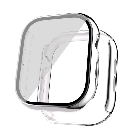 Apple Watch 10 46mm Sert PC Kasa Electroplatink Çerçeveli Ekran Koruyucu Zore Watch Gard 36 Gümüş