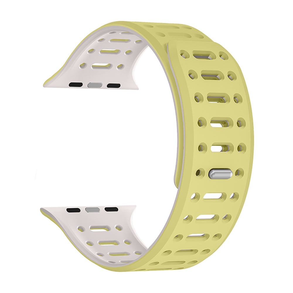 Apple Watch 10 46mm Zore KRD-124 Silikon Kordon Strap Kayış Siyah-Turuncu