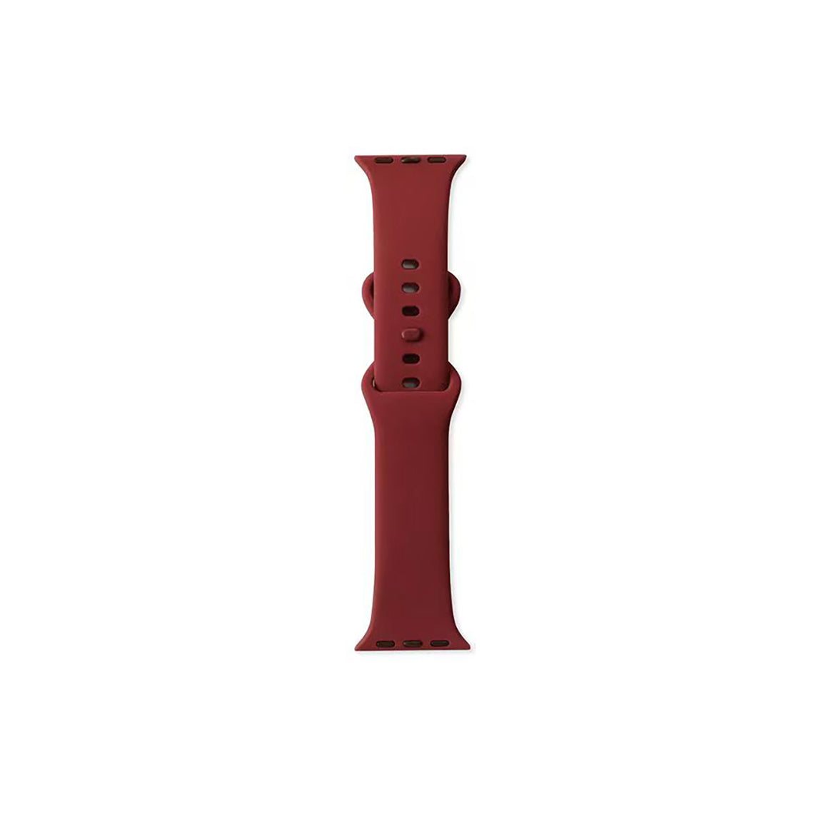 Apple Watch 10 46mm Zore KRD-131 Silikon Kordon Strap Kayış Koyu Kırmızı